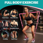 Multi-Functional Pilates Bar Kit with Resistance Bands