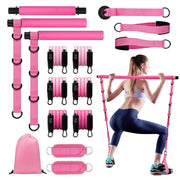 Multi-Functional Pilates Bar Kit with Resistance Bands