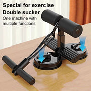 CoreMax™ Sit-Up Assistant Bar with Resistance Band – Dual Suction Home Gym Trainer