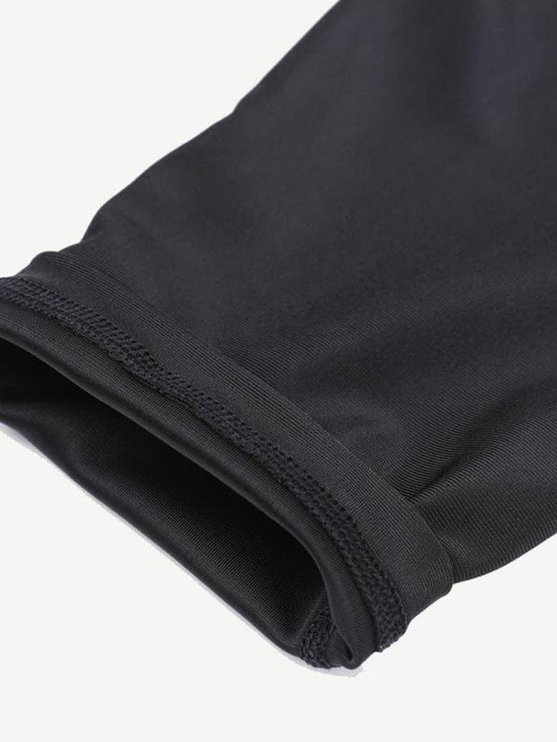 Blue Neoprene Sauna Tummy Control Leggings