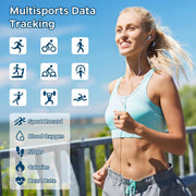 Smart Ring Health Tracker, Sleep Tracker Ring with Heart Rate, Waterproof Fitness Ring for Activity Monitoring/Steps/Distance/Calories, Air Gestures, up to 7-Day Battery, for Ios Android (Silver,#8)