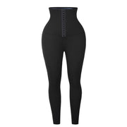 Blue Neoprene Sauna Tummy Control Leggings
